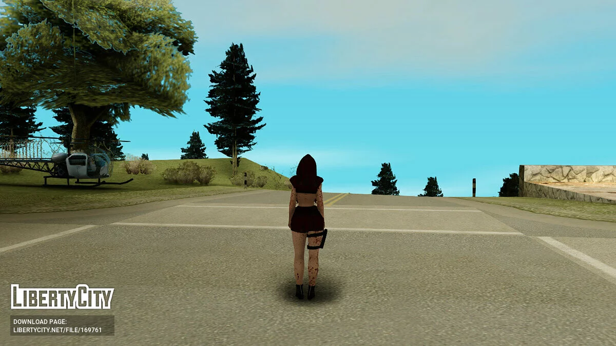 Модель девушки с маской для Хэллоуина / GTA San Andreas