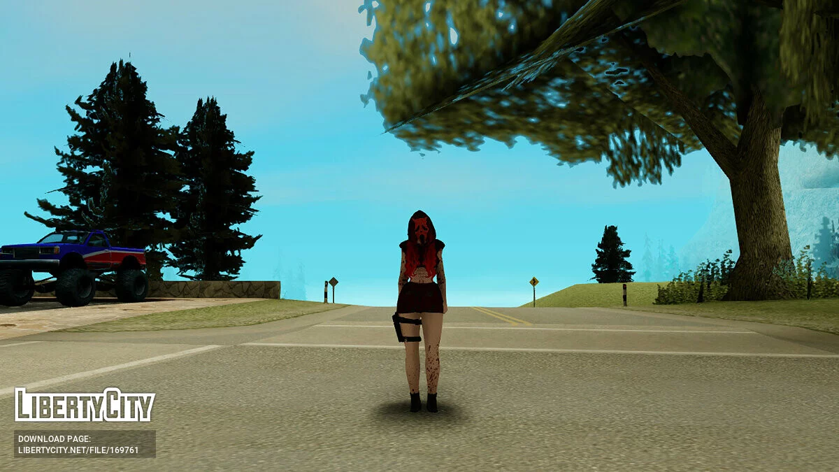 Модель девушки с маской для Хэллоуина / GTA San Andreas