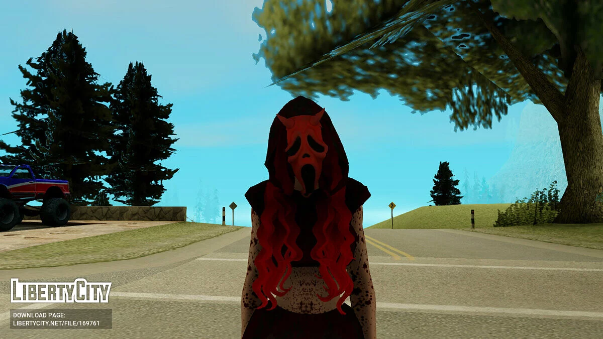 Модель девушки с маской для Хэллоуина / GTA San Andreas