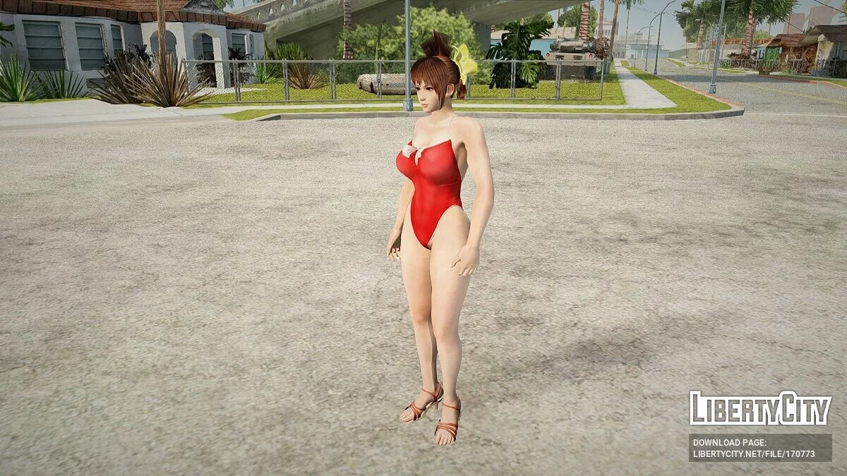 Мэй Ширануи в красном купальнике / GTA San Andreas