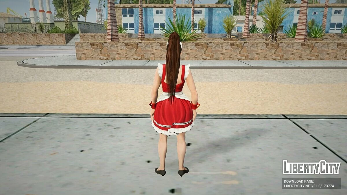 Мэй Ширануи в униформе горничной / GTA San Andreas