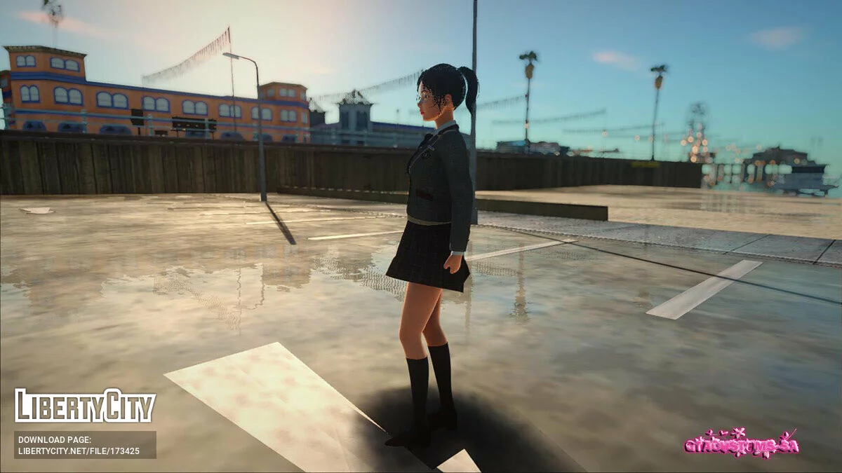 Yua Han в школьной форме / GTA San Andreas