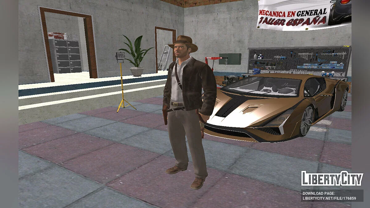 Индиана Джонс из Fortnite / GTA San Andreas