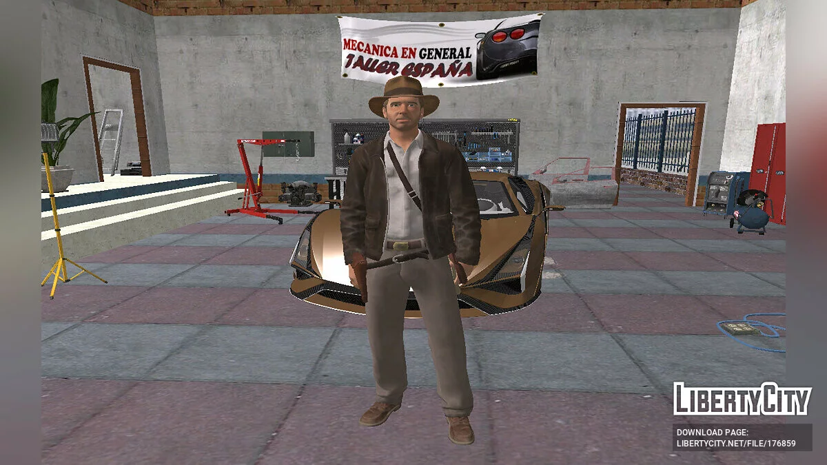 Индиана Джонс из Fortnite / GTA San Andreas