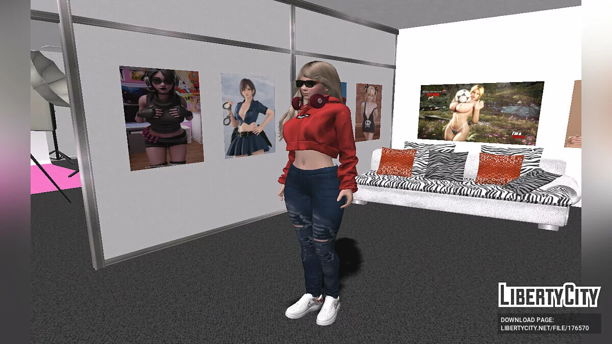 Эми - модный худи Supreme / GTA San Andreas