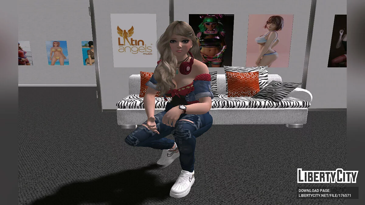 Эми - модный наряд Louis Vuitton / GTA San Andreas