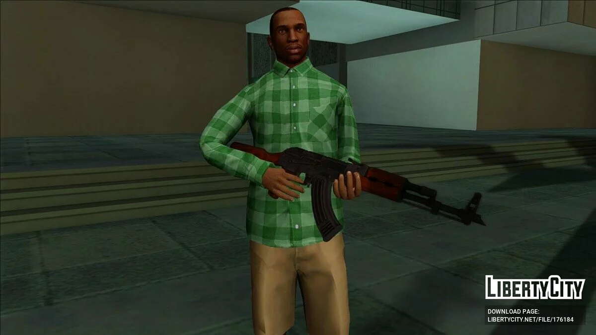 Карл в одежде Grove Street HD (GTA 5) / GTA San Andreas