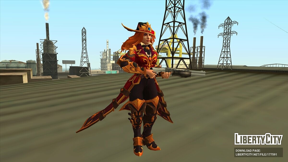 Скачать Lina From Dota 2 Для GTA San Andreas