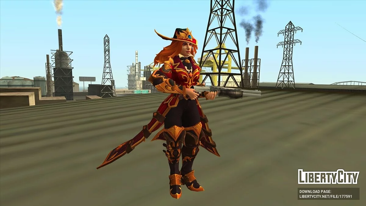 Lina from Dota 2 / GTA San Andreas