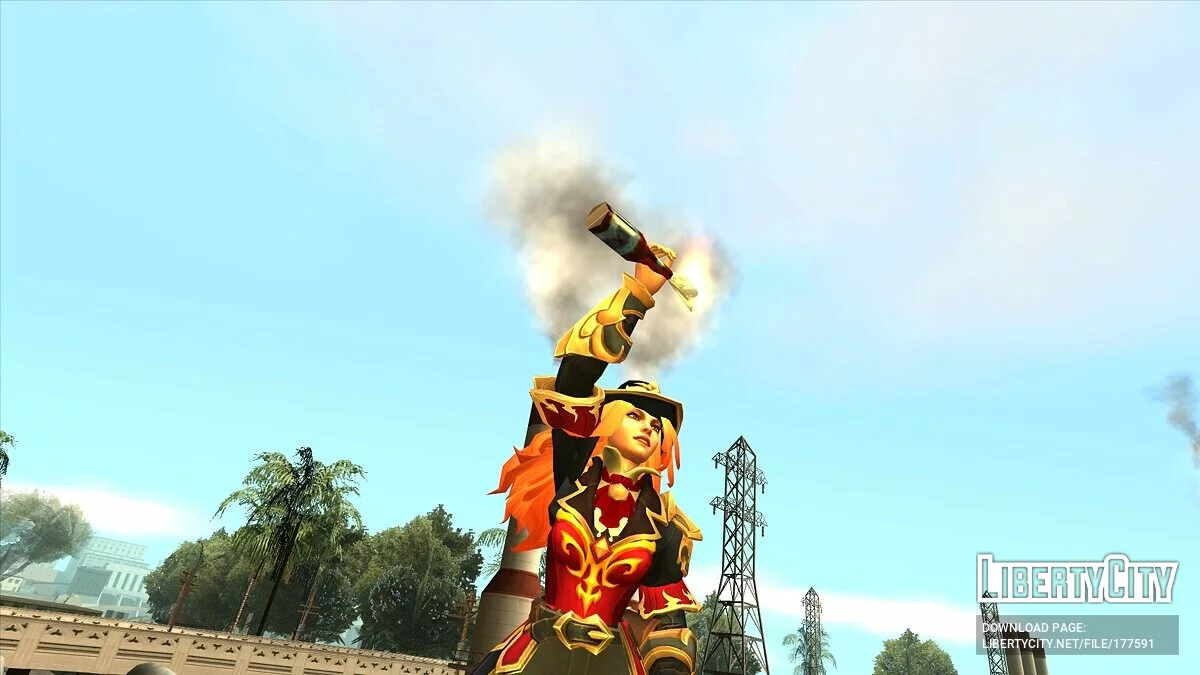 Lina from Dota 2 / GTA San Andreas