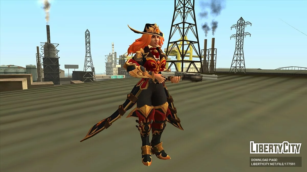Lina from Dota 2 / GTA San Andreas