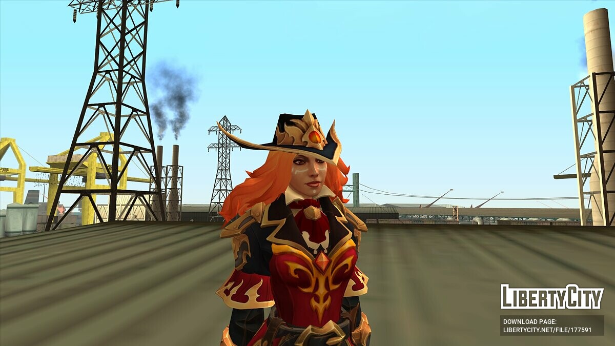 Скачать Lina From Dota 2 Для GTA San Andreas