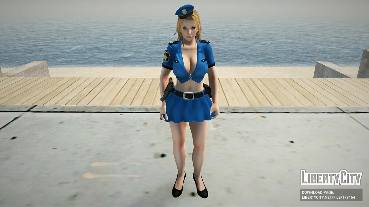 Тина Армстронг в костюме полицейского / GTA San Andreas