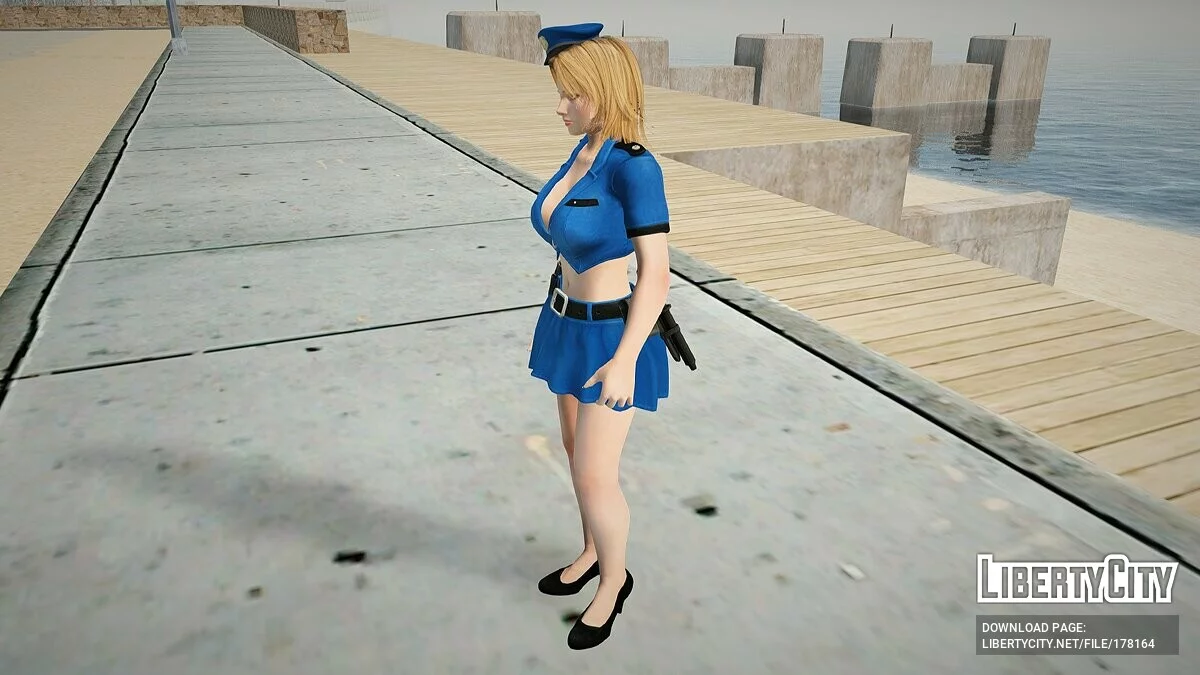 Тина Армстронг в костюме полицейского / GTA San Andreas