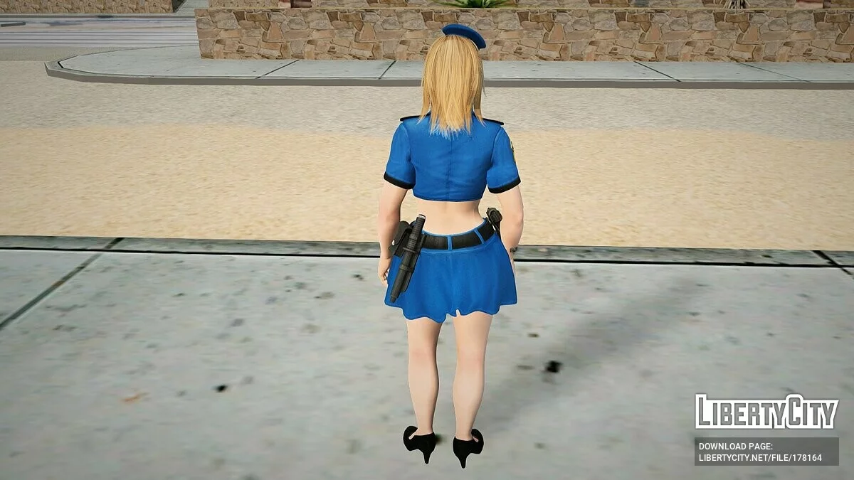 Тина Армстронг в костюме полицейского / GTA San Andreas
