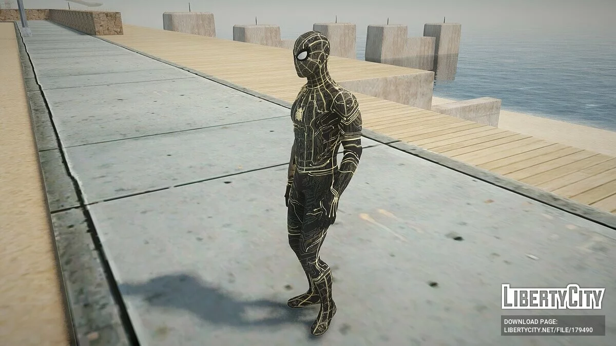 Человек-паук Black and Gold Suit / GTA San Andreas
