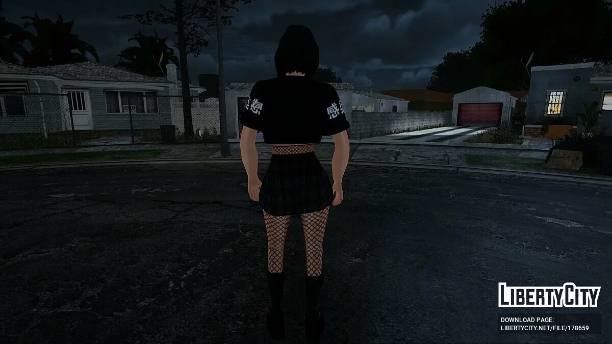 Девушка в темном наряде / GTA San Andreas