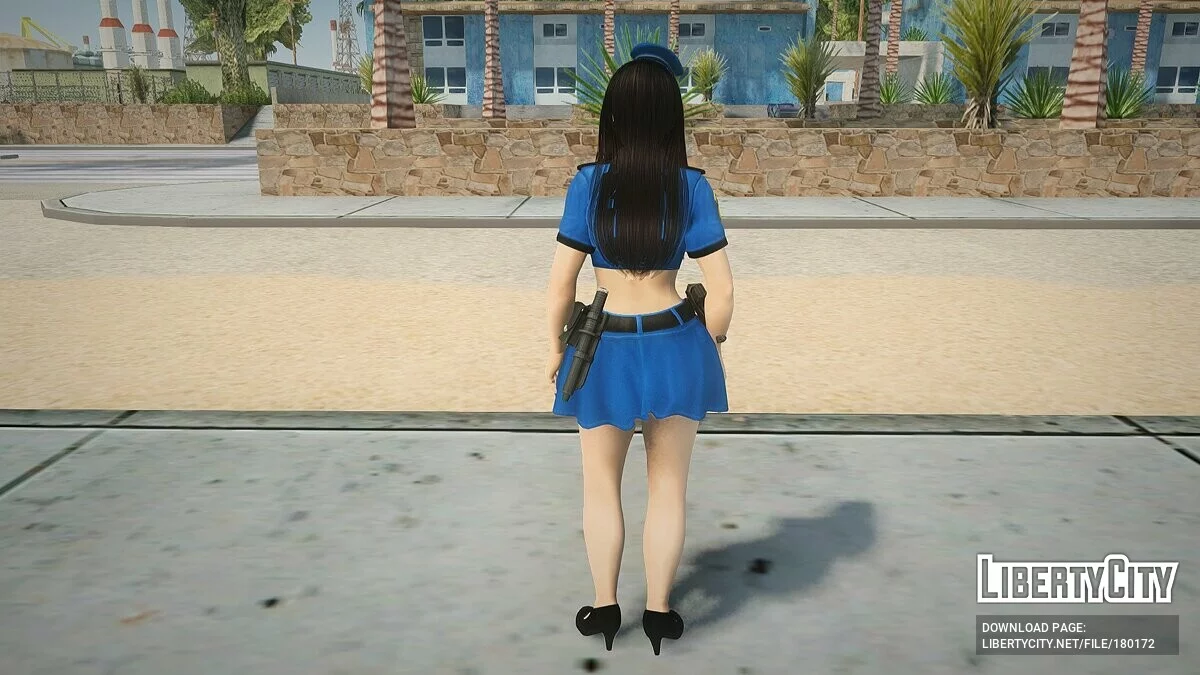 Кокоро в костюме полицейского / GTA San Andreas