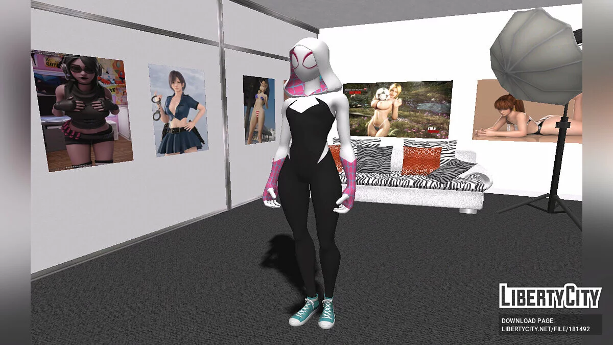 Женщина-паук из Fortnite / GTA San Andreas