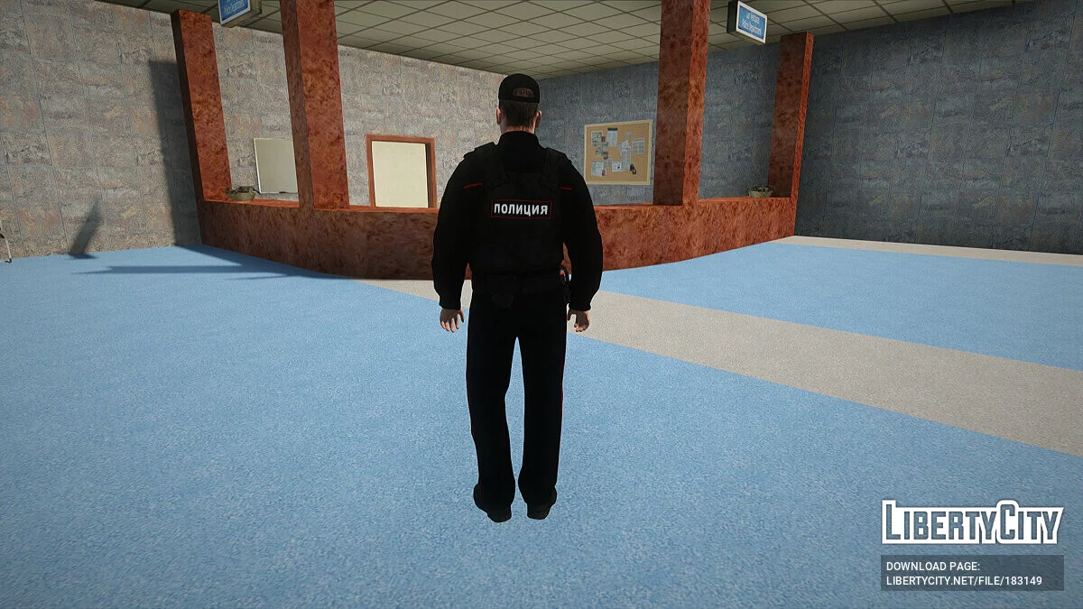 Старший лейтенант Патрульно-Постовой Службы в бронежилете Кора-Кулон / GTA San Andreas