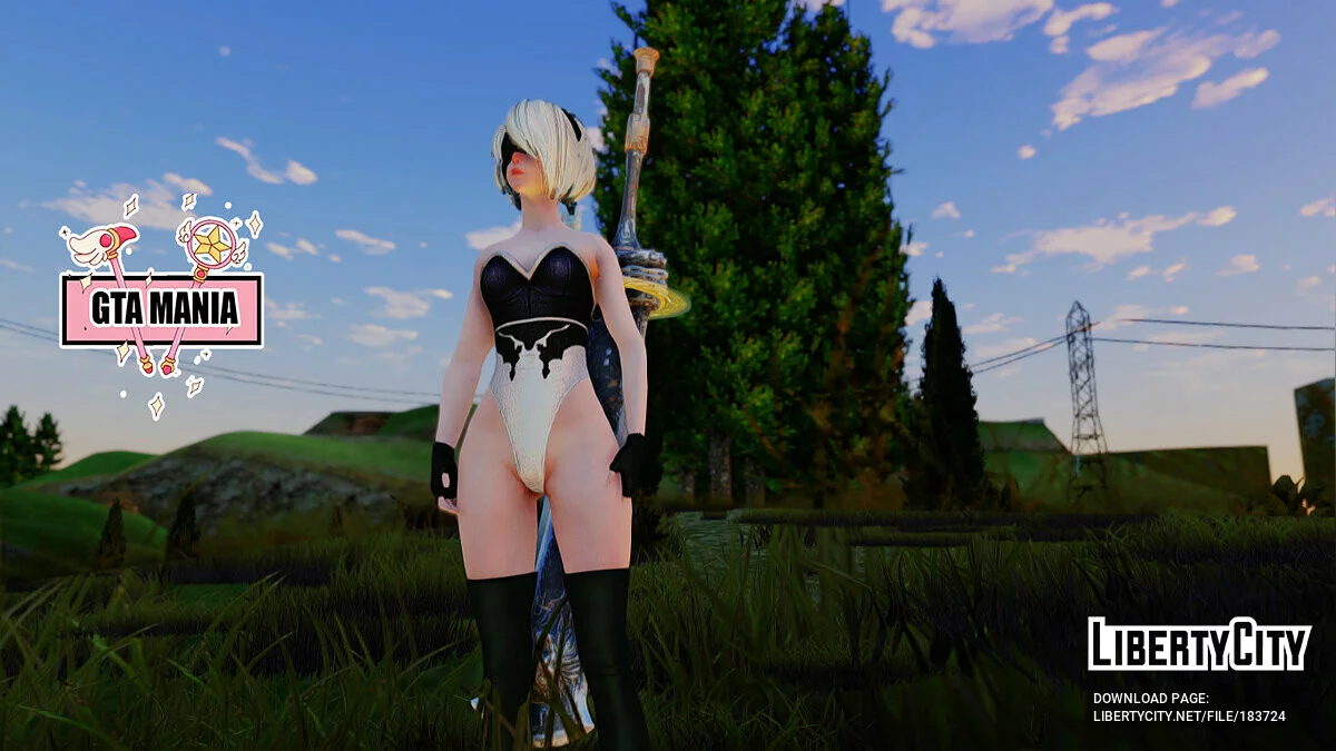 2B из NieR: Automata / GTA San Andreas