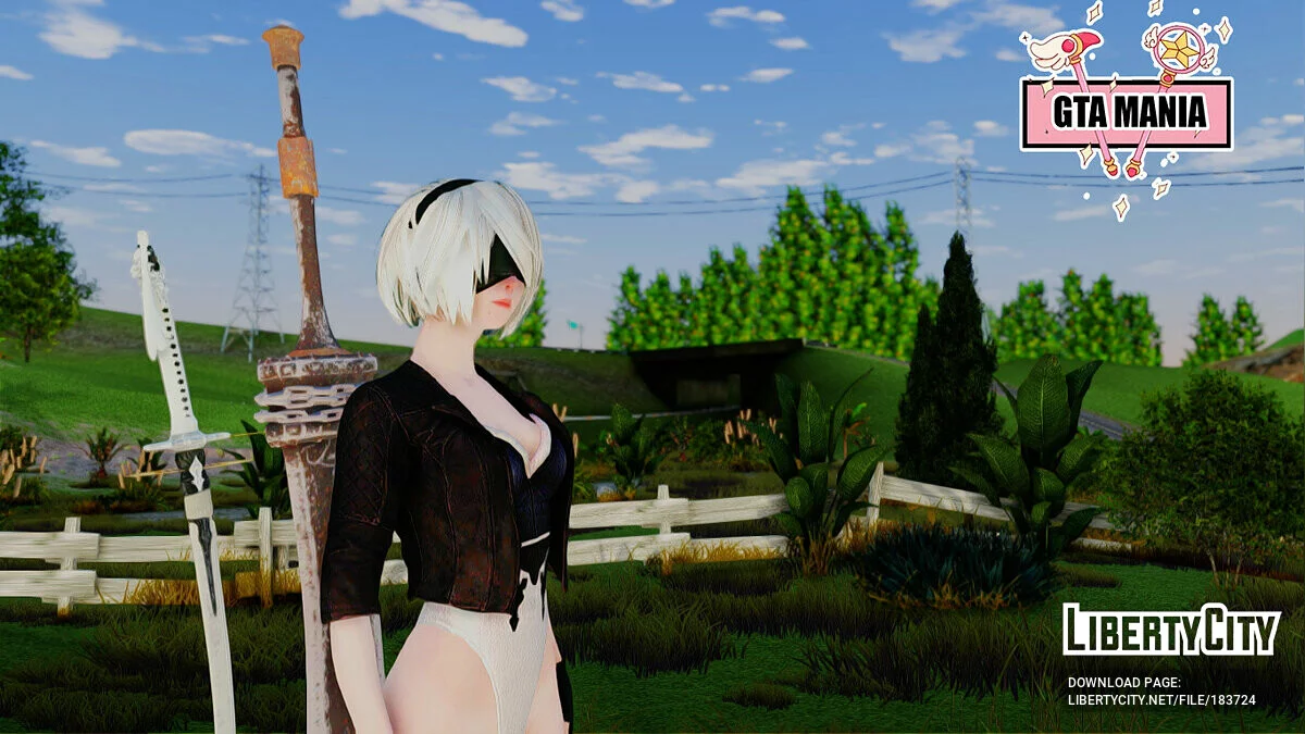 2B из NieR: Automata / GTA San Andreas