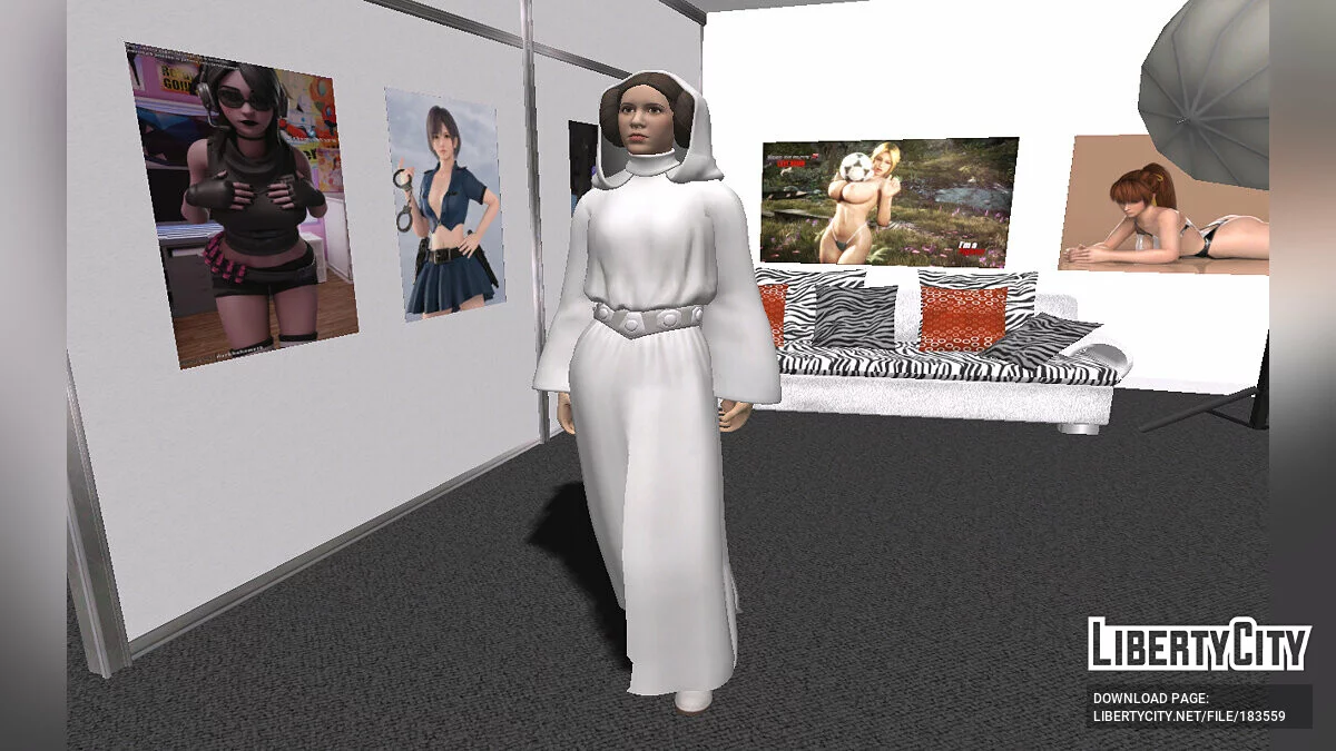 Leia Organa из Fortnite / GTA San Andreas
