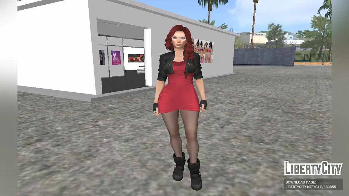Мила из Dead or Alive в красном платье / GTA San Andreas