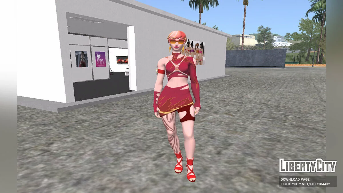 Sabina Burning Ember из Fortnite / GTA San Andreas