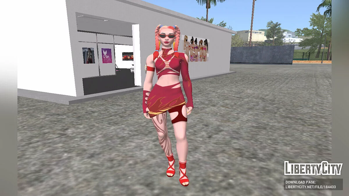 Sabina Burning Ember из Fortnite / GTA San Andreas