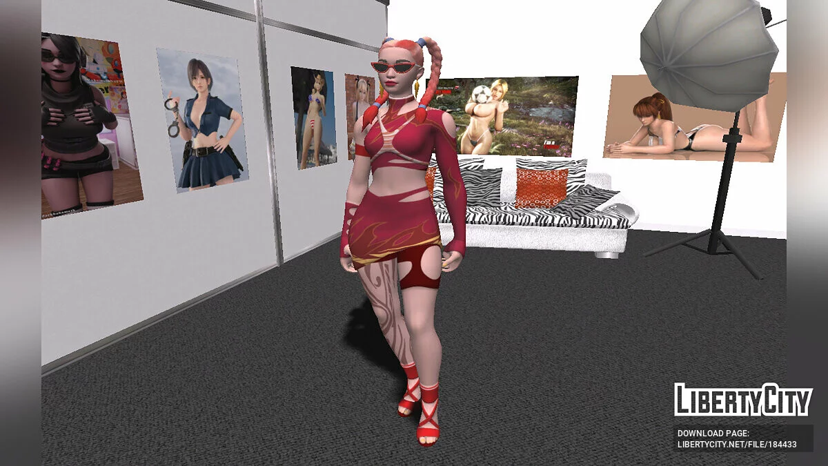Sabina Burning Ember из Fortnite / GTA San Andreas