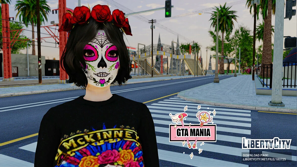 Sugar Skull Girl Mexican Dia De Los Muertos / GTA San Andreas