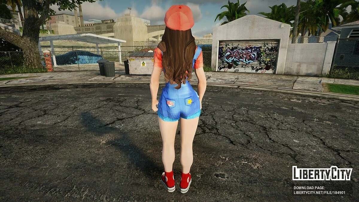 Девушка в наряде Марио / GTA San Andreas