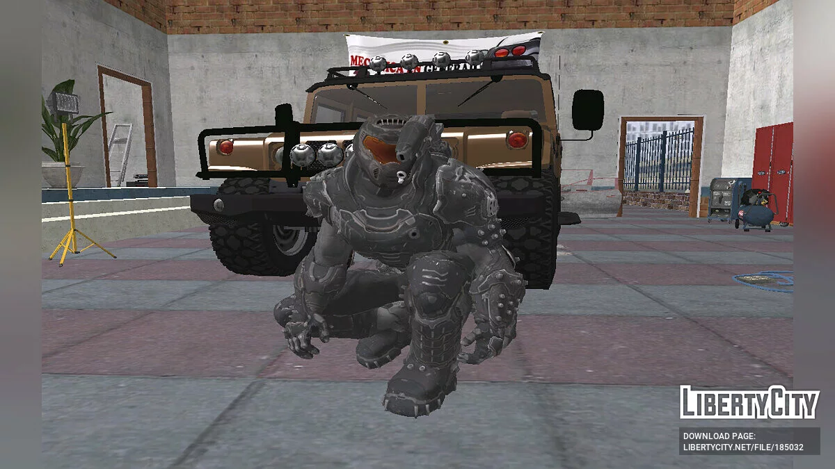 Doom Slayer из Fortnite / GTA San Andreas