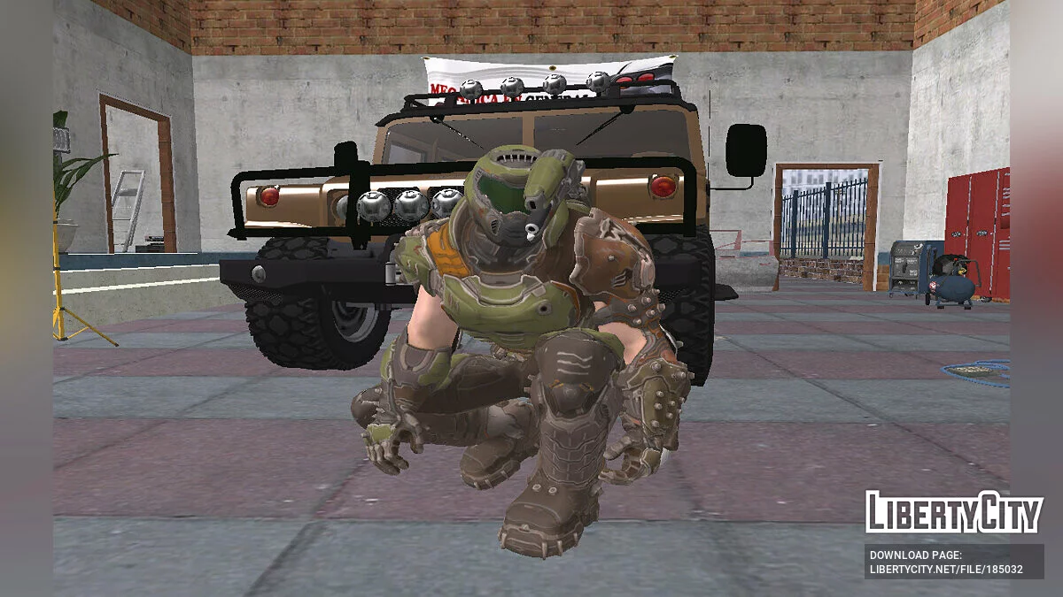 Doom Slayer из Fortnite / GTA San Andreas