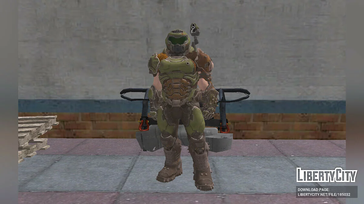 Doom Slayer из Fortnite / GTA San Andreas