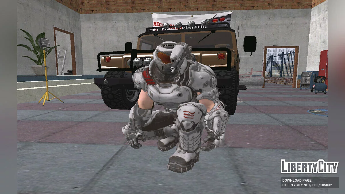 Doom Slayer из Fortnite / GTA San Andreas