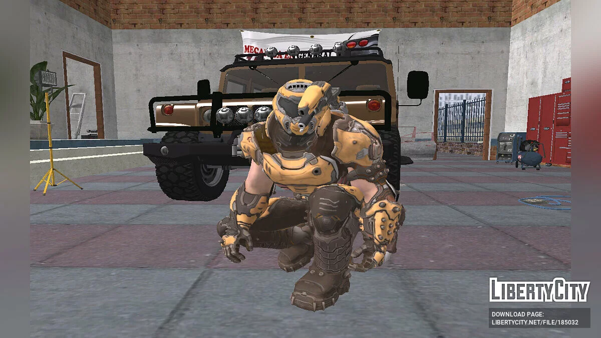 Doom Slayer из Fortnite / GTA San Andreas