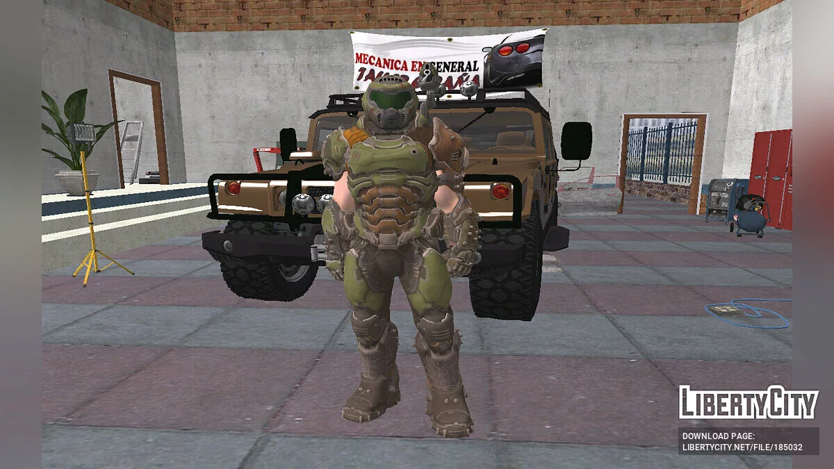 Doom Slayer из Fortnite / GTA San Andreas