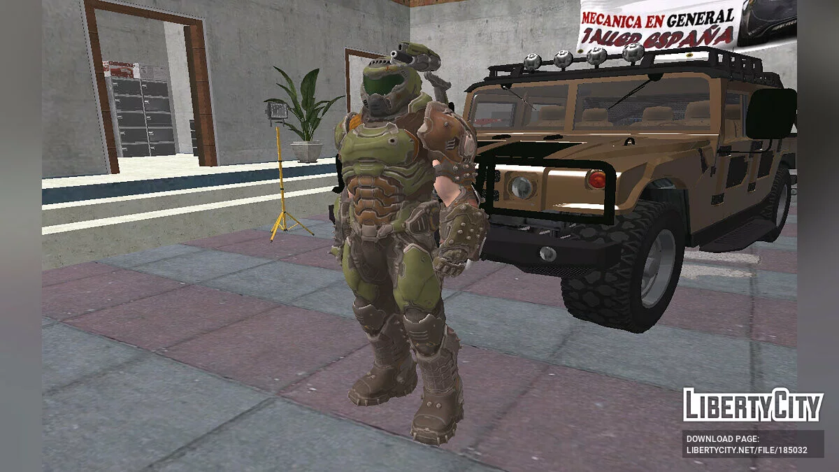 Doom Slayer из Fortnite / GTA San Andreas