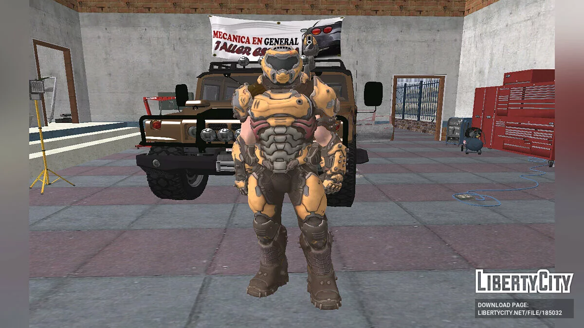 Doom Slayer из Fortnite / GTA San Andreas