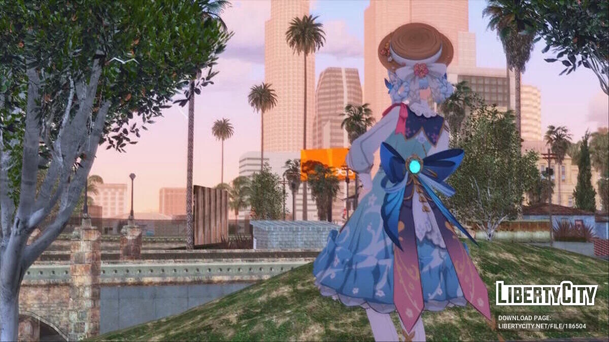 Ayaka: Springbloom Missive из Genshin Impact / GTA San Andreas