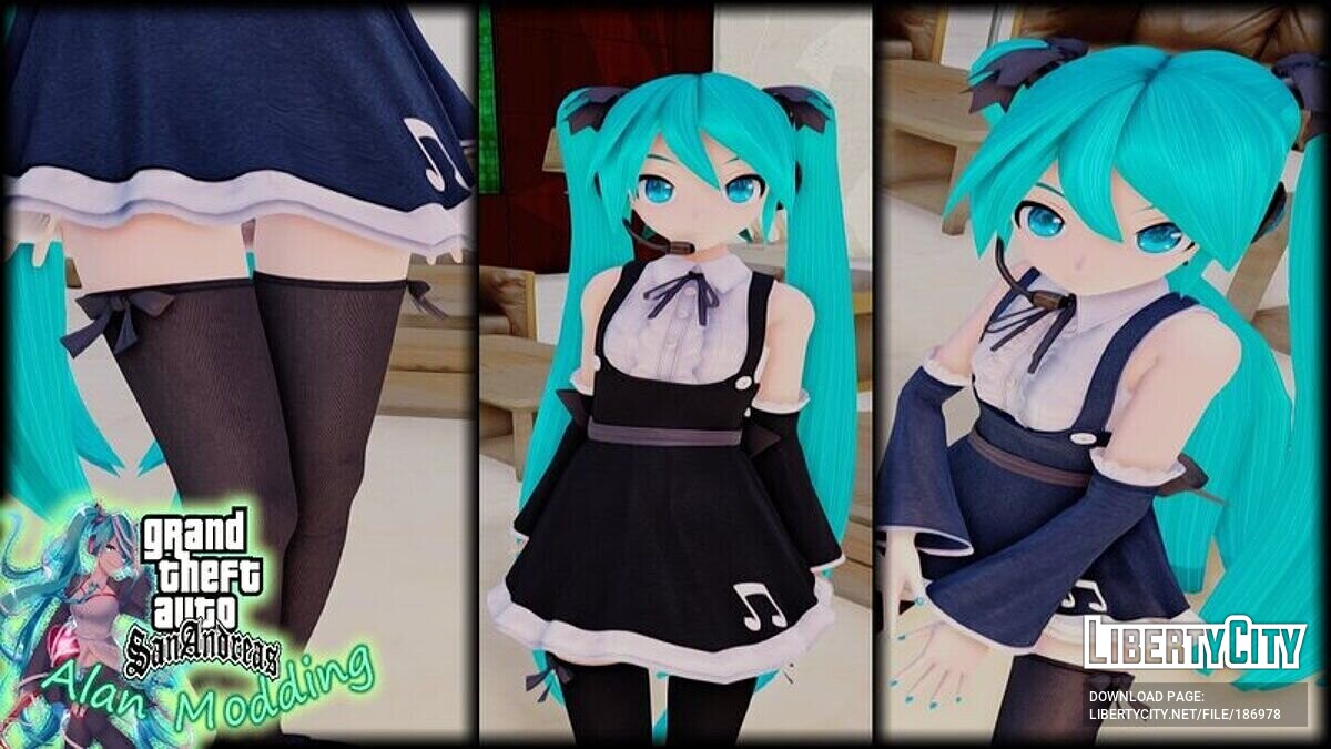 Скачать Hatsune Miku Gothic для GTA San Andreas