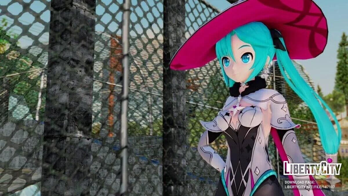 Hatsune Miku косплей Мона / GTA San Andreas