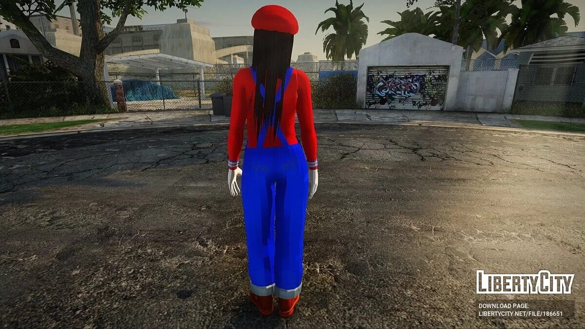 Кокоро из DOA в наряде Марио / GTA San Andreas