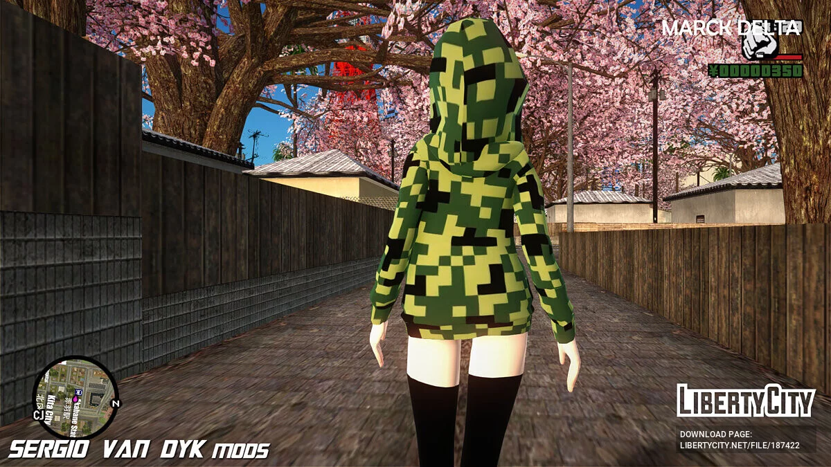 Девушка-крипер из Minecraft / GTA San Andreas
