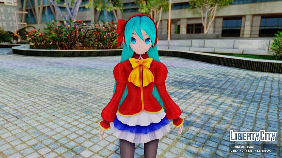 Hatsune Miku из PDFT в школьной форме / GTA San Andreas