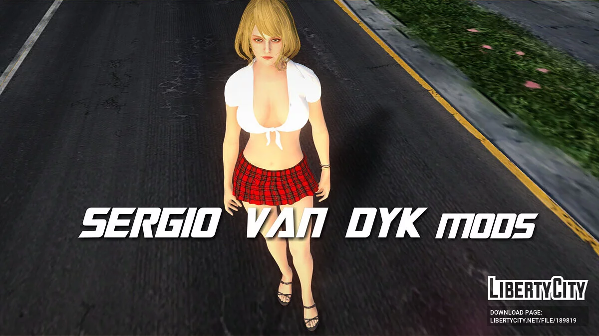 Эшли Грэм в школьной форме из ремейка Resident Evil 4 / GTA San Andreas