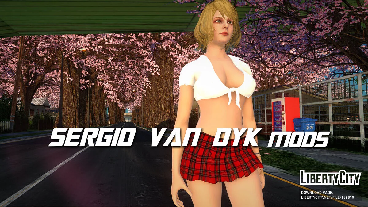 Эшли Грэм в школьной форме из ремейка Resident Evil 4 / GTA San Andreas