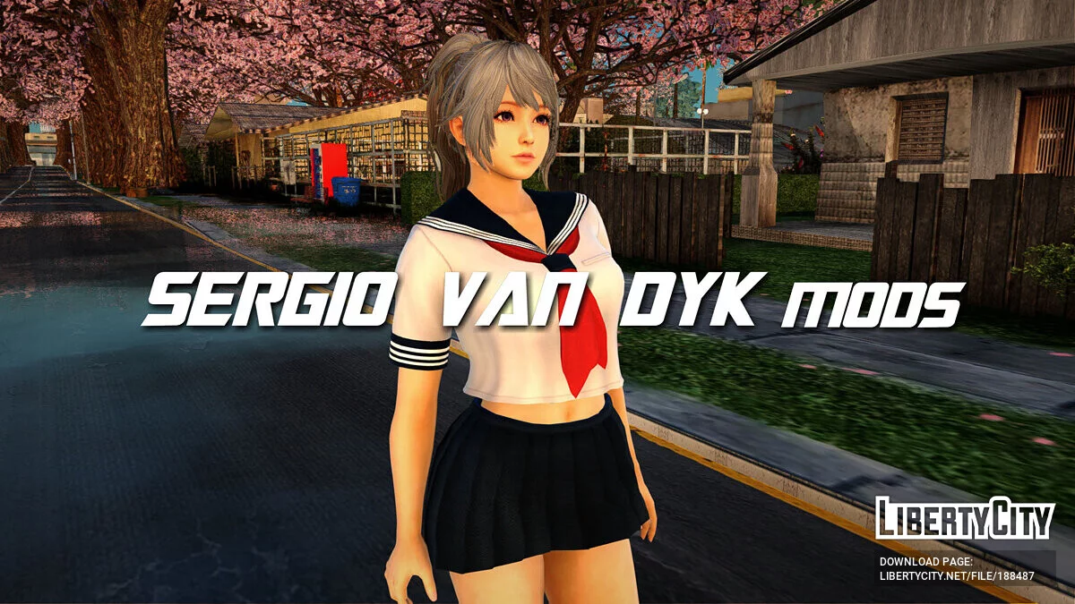 Юкино из Dead Or Alive Xtreme Venus Vacation в школьной униформе / GTA San Andreas